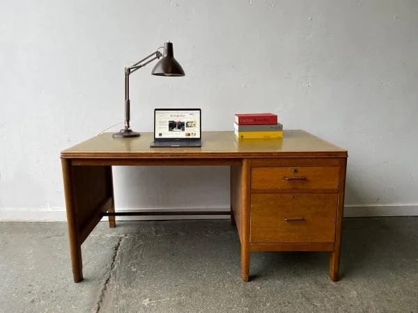 Mid-Century 1950’s vintage Ministry of Defence (MOD) desk - Image 6