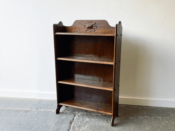 Early 20th century Arts and Crafts oak book shelves