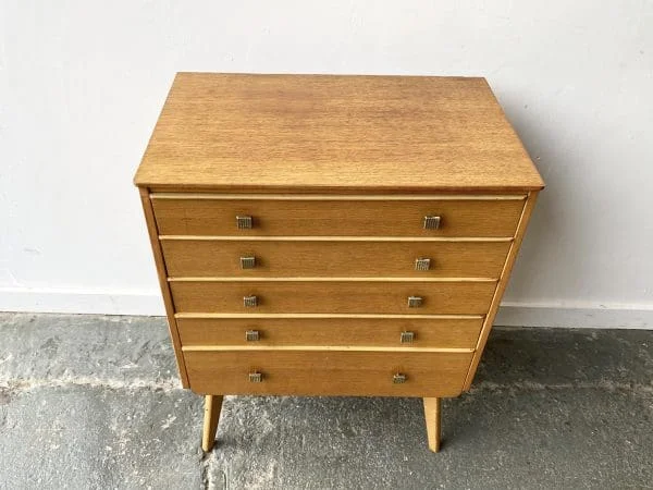 1950s French Mid-Century chest of drawers - Image 7