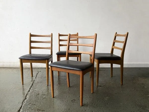 Set of 4 1970's Mid-Century dining chairs by Schreiber Furniture - Image 2