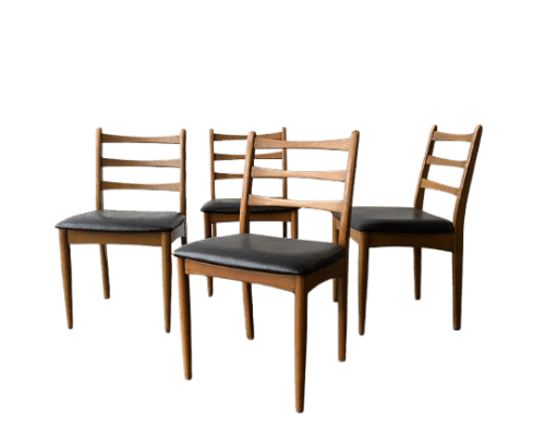 Set of 4 1970's Mid-Century dining chairs by Schreiber Furniture