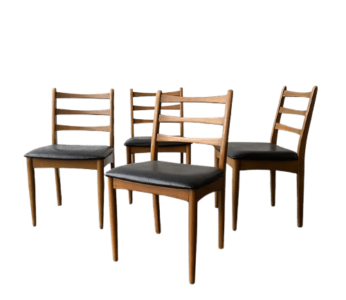 Set of 4 1970's Mid-Century dining chairs by Schreiber Furniture