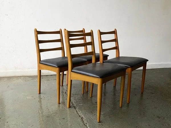 Set of 4 1970's Mid-Century dining chairs by Schreiber Furniture - Image 5