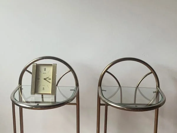 Pair of French Art Deco  Biba style mid century bedside tables - Image 5