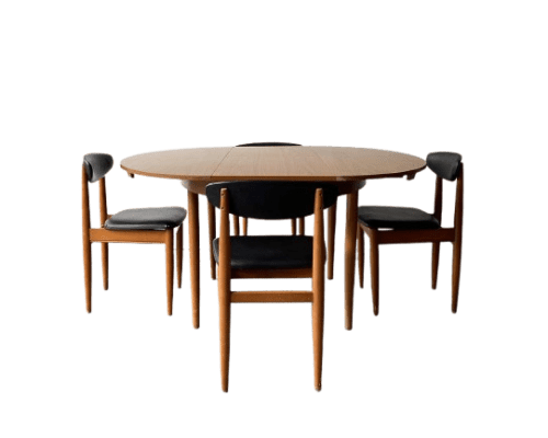 Mid-Century dining table and chairs by Schreiber