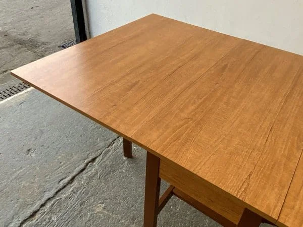 Mid-Century large drop leaf table 1960s retro vintage - Image 2