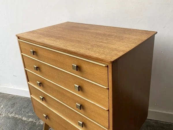 1950s French Mid-Century chest of drawers - Image 4