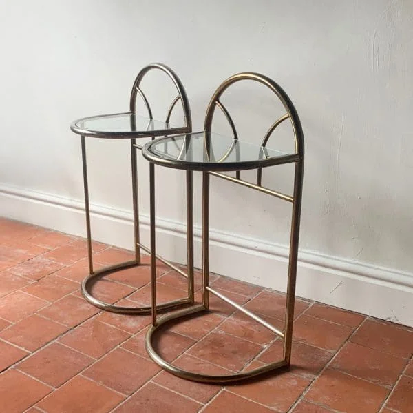 Pair of French Art Deco  Biba style mid century bedside tables - Image 7