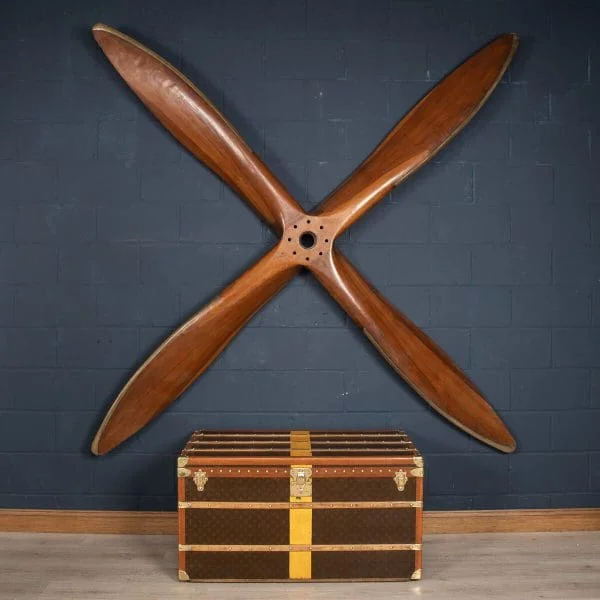 Massive Vintage Four-Blade Propeller, England 1920s - Image 2