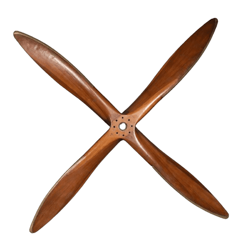 Massive Vintage Four-Blade Propeller, England 1920s