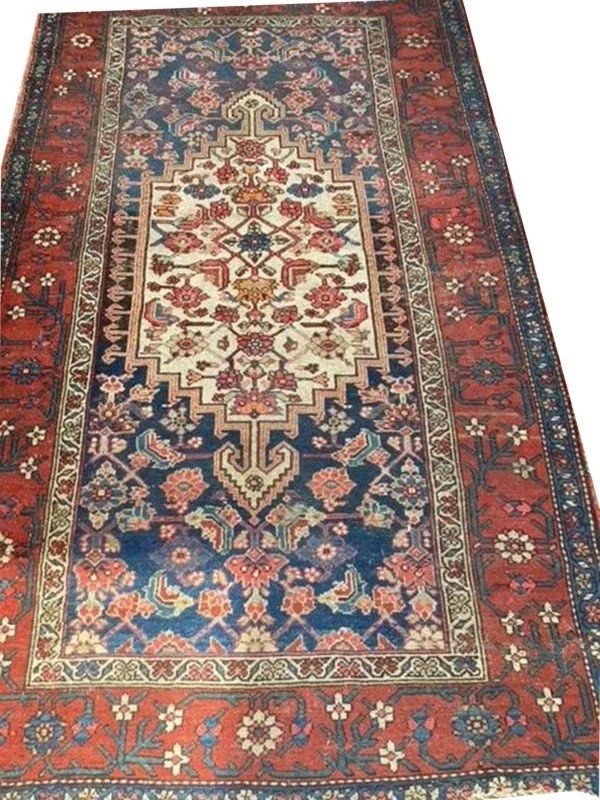 Antique Persian Bakhtiari Carpet Rug - Image 9