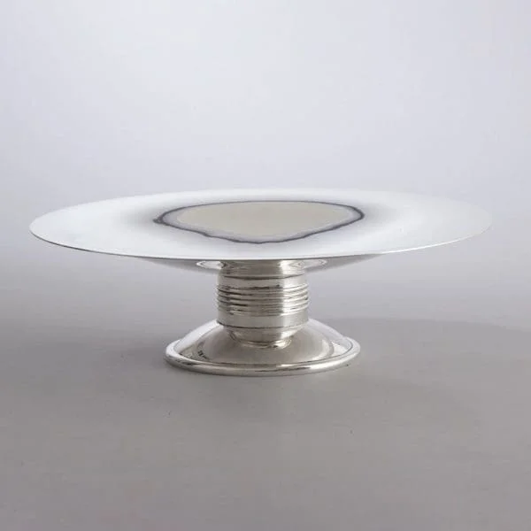 Art Deco Luc Lanel for Christofle French Modernist Silver Plated Tazza/Coupe c.1930 - Image 2