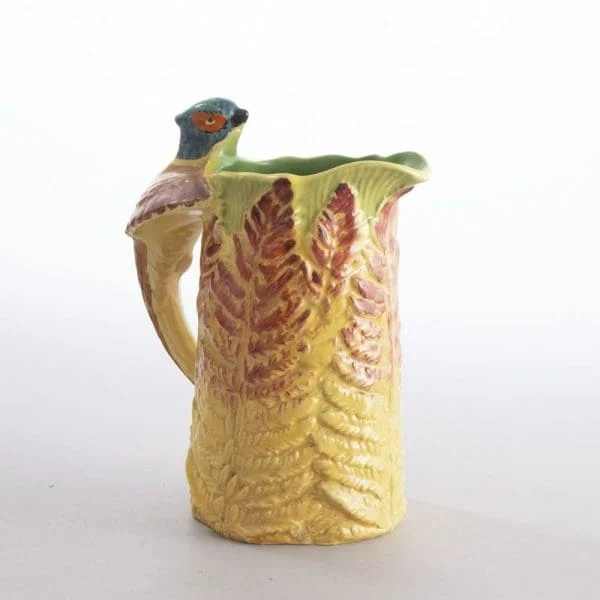 Burleigh Ware Pheasant Art Deco Hand painted Flower Jug c.1930s - Image 2