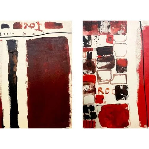 "Red" Diptych By Danta
