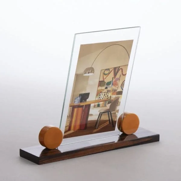 French Art Deco Amber Phenolic & Macassar Photo Frame - Image 6