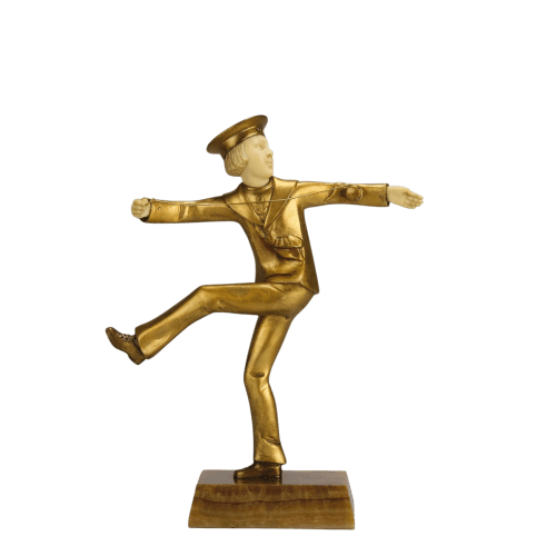 Art Deco Gilt Bronze Sailor "Yo-Yo" by Gallo