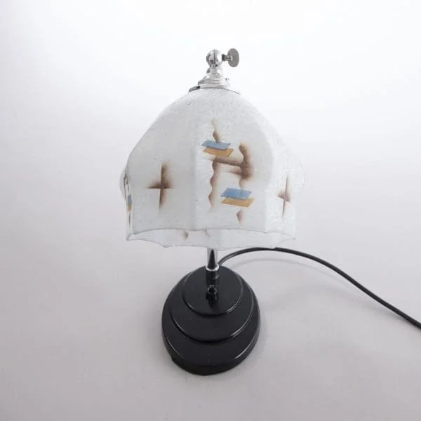 Geometric Shade Swan Neck Art Deco Table/Desk Reading Lamp - Image 7