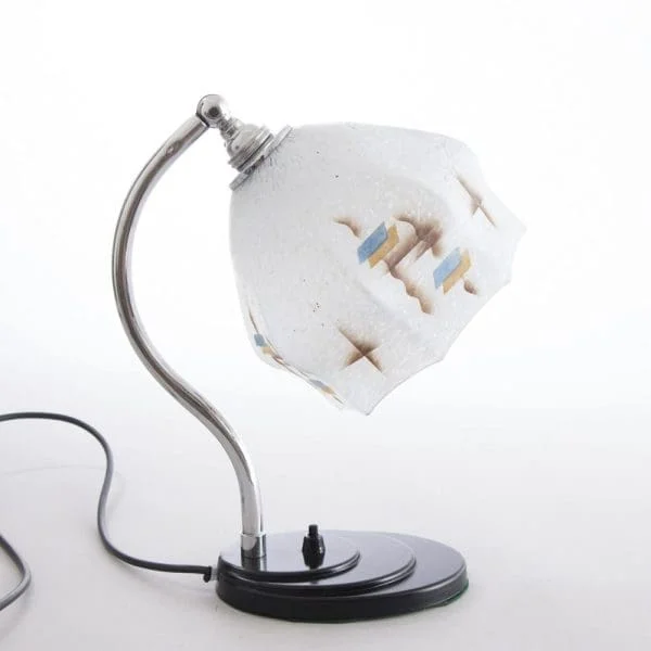 Geometric Shade Swan Neck Art Deco Table/Desk Reading Lamp - Image 8