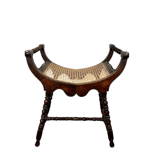 19th-Century Georgian Barley Twist Stool Chair