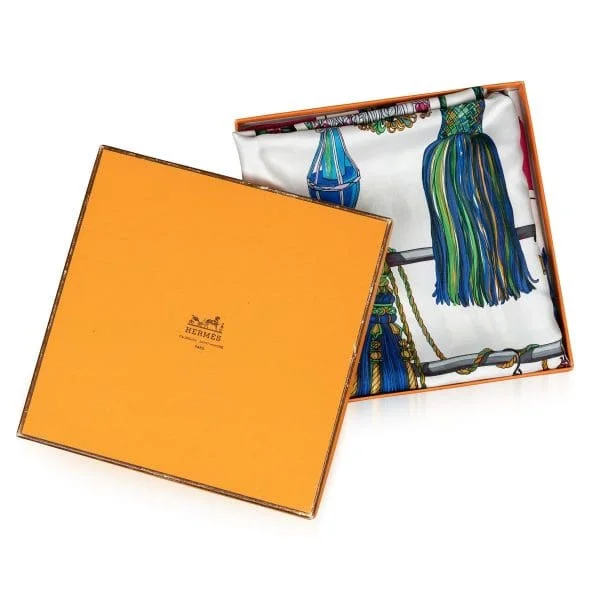 Silk Hermes Scarf in Original Box France of Recent Production - Image 3