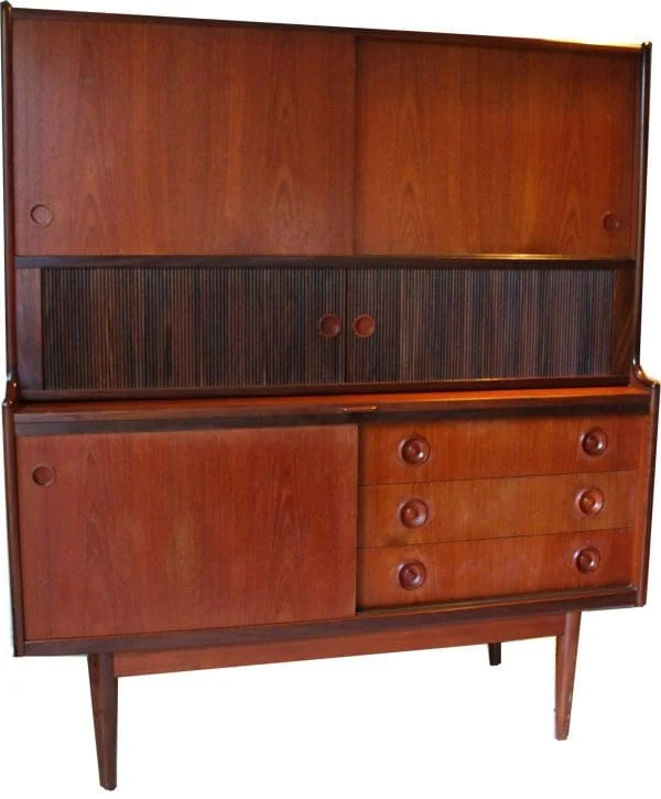 Mid-Century Danish Teak High Sideboard By Johannes Andersen For Wilhelm Schauman Finland 1960 - Image 6