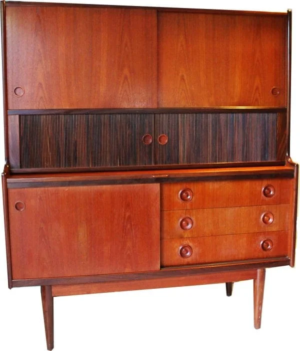 Mid-Century Danish Teak High Sideboard By Johannes Andersen For Wilhelm Schauman Finland 1960 - Image 8