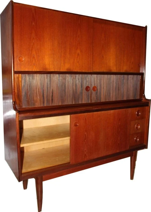 Mid-Century Danish Teak High Sideboard By Johannes Andersen For Wilhelm Schauman Finland 1960 - Image 9