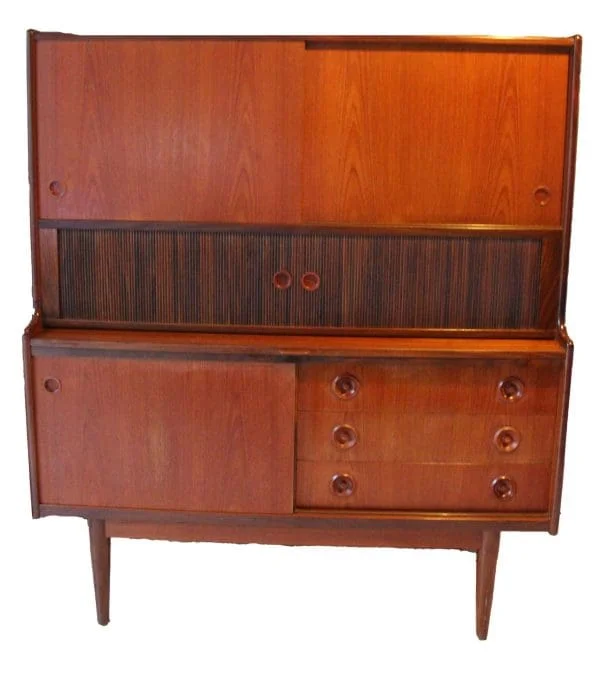 Mid-Century Danish Teak High Sideboard By Johannes Andersen For Wilhelm Schauman Finland 1960 - Image 12