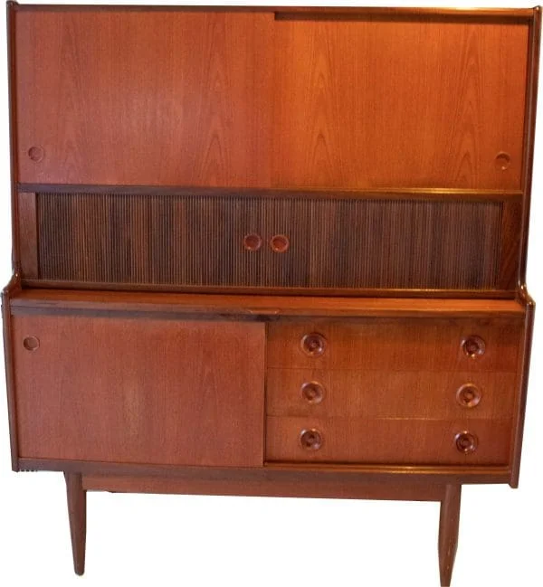 Mid-Century Danish Teak High Sideboard By Johannes Andersen For Wilhelm Schauman Finland 1960 - Image 13