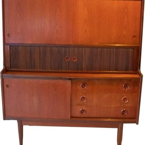 Mid-Century Danish Teak High Sideboard By Johannes Andersen For Wilhelm Schauman Finland 1960