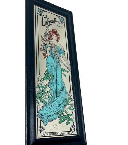 Alphonse Mucha Chesnous Parfum Vintage Art Nouveau Mirror