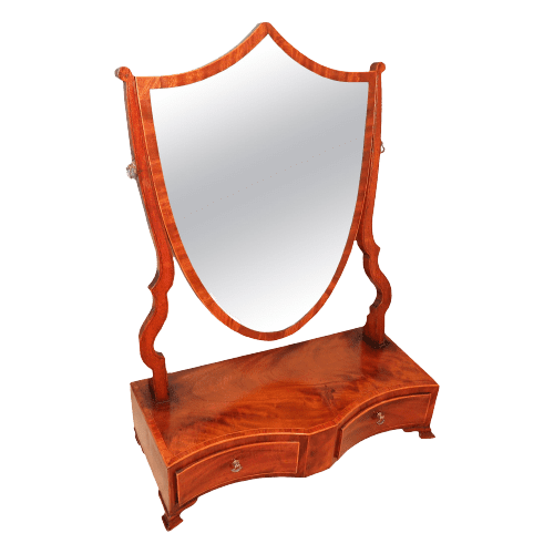 18th Century Georgian Mahogany Sheraton Dressing Table Mirror England Circa 1790