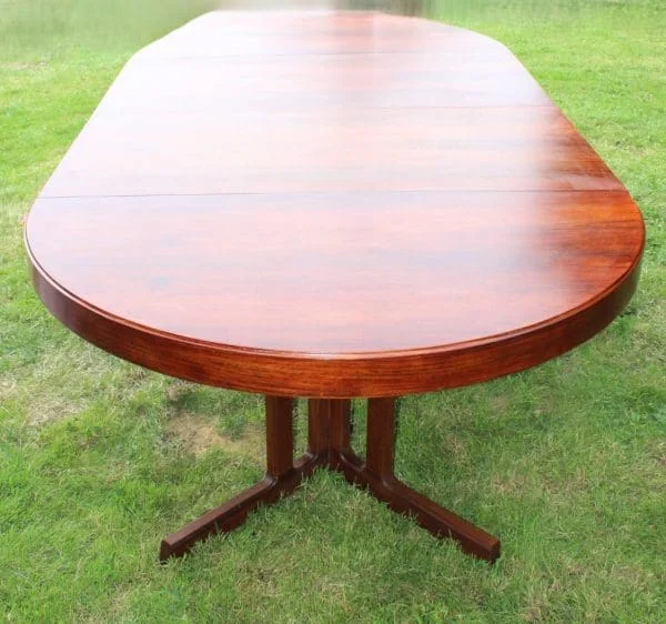 Mid Century Extendable Dining Table in Rosewood by Johannes Andersen