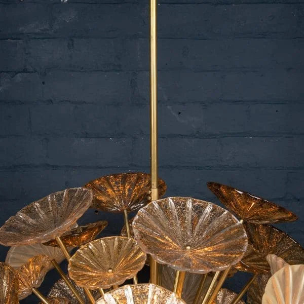 Large Modern Handmade Venetian Glass "Sputnik" Chandelier, Italy - Image 4