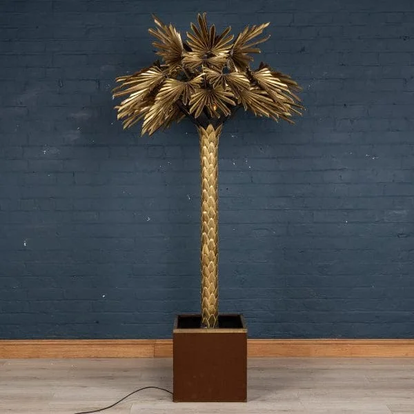 Large Palm Tree Floor Lamp by Maison Jansen, France Circa 1970 - Image 18