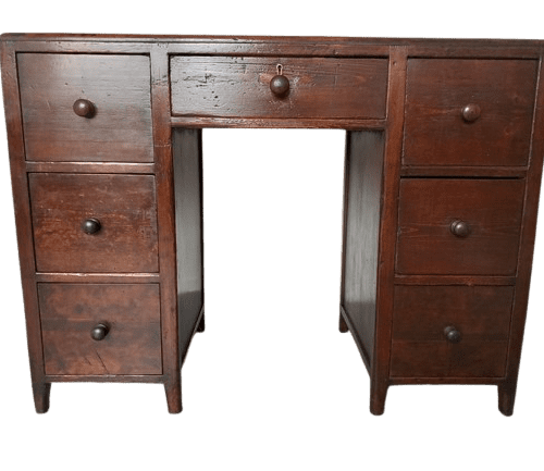 Small Oak Pedestal Desk 1930s