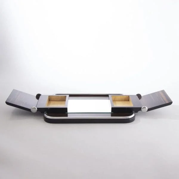 Louis Prodhon French Art Deco Macassar and Silver Plate Tray - Image 9