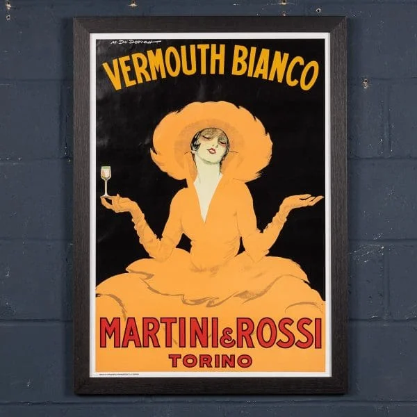 Framed Advertising Poster for Martini Italy Circa 1970 - Image 2