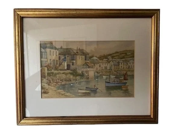 mousehole-harbour-Cornwall-watercolour