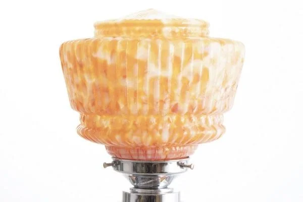 Art Deco Table Lamp with a thick Phenolic Column & Original Glass Shade c.1930 - Image 10