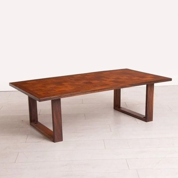 Midcentury Danish Chequered Rosewood Coffee Table by Poul Cadovius for France and Son c.1960 - Image 2