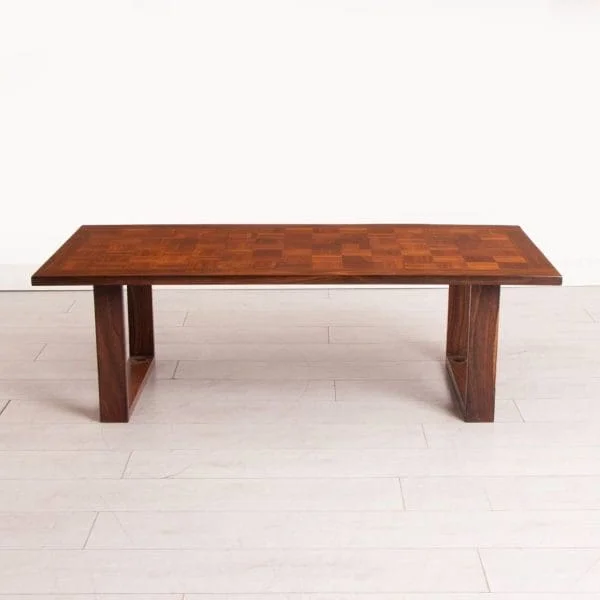 Midcentury Danish Chequered Rosewood Coffee Table by Poul Cadovius for France and Son c.1960 - Image 3