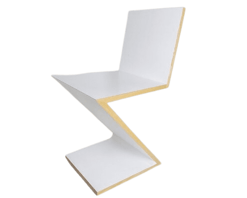 Zig Zag Chair By Gerrit Thomas Rietveld For Cassina Italy