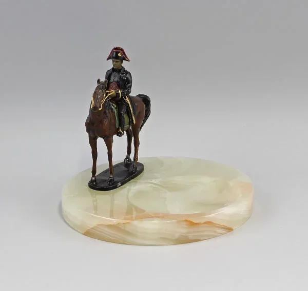 Canova Onyx-Schale Bronze Sculpture Napoleon on Horse  - Image 2