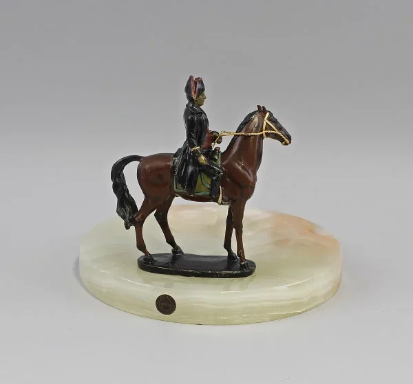 Canova Onyx-Schale Bronze Sculpture Napoleon on Horse  - Image 3