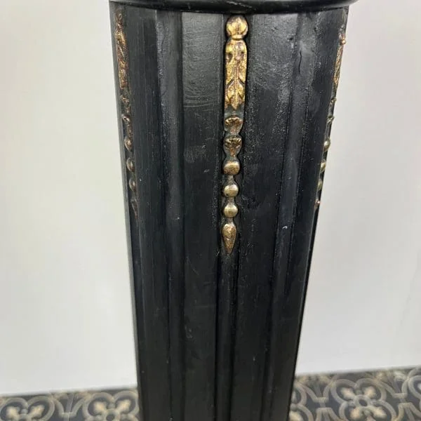 19th Century Victorian Ebony Classical Column Plant Or Sculpture Display - Image 9