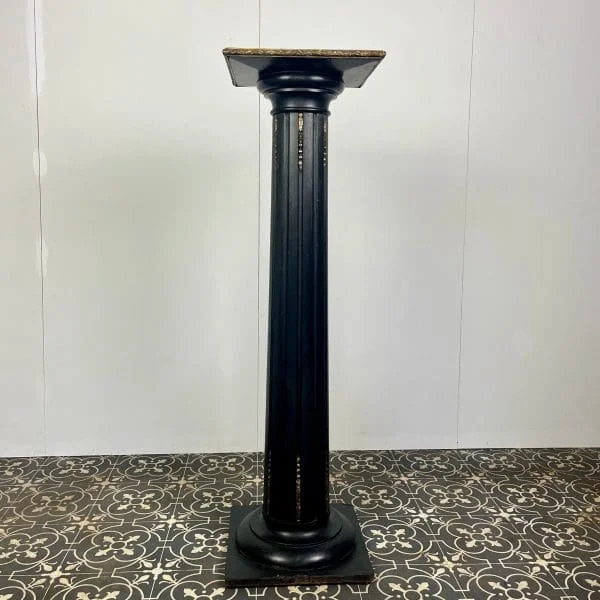 19th Century Victorian Ebony Classical Column Plant Or Sculpture Display - Image 2