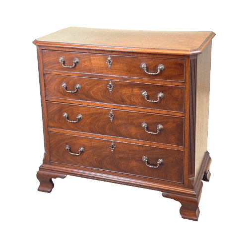 18th Century North Country Mahogany Chest, England Circa 1770