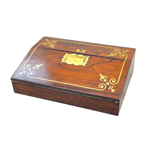 Regency Rosewood Writing Box, England Circa 1825