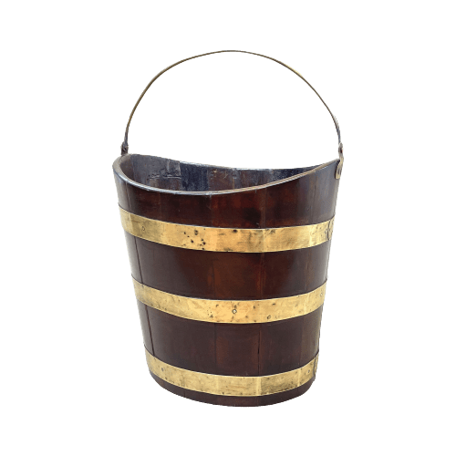 18th Century Mahogany & Brass Bucket, England Circa 1770